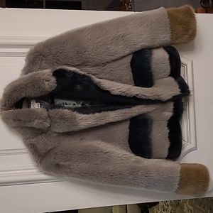 Molliolli Anthropologie Fauz fur coat